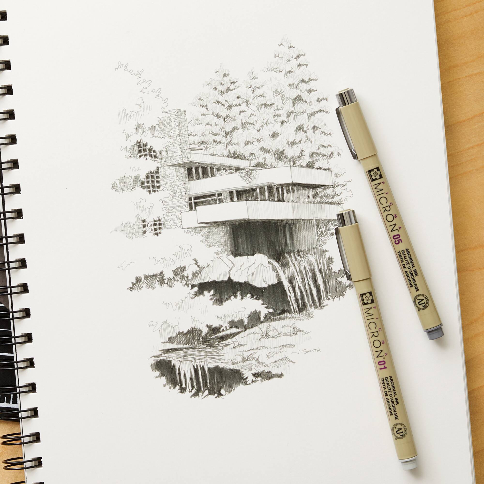 6 Packs: 8 ct. (48 total) Micron® Brush™ Gray Pens